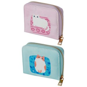Planet Cat Zip Around Small Wallet Purse