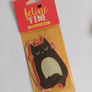 Strawberry Feline Fine Black Cat Air Freshener